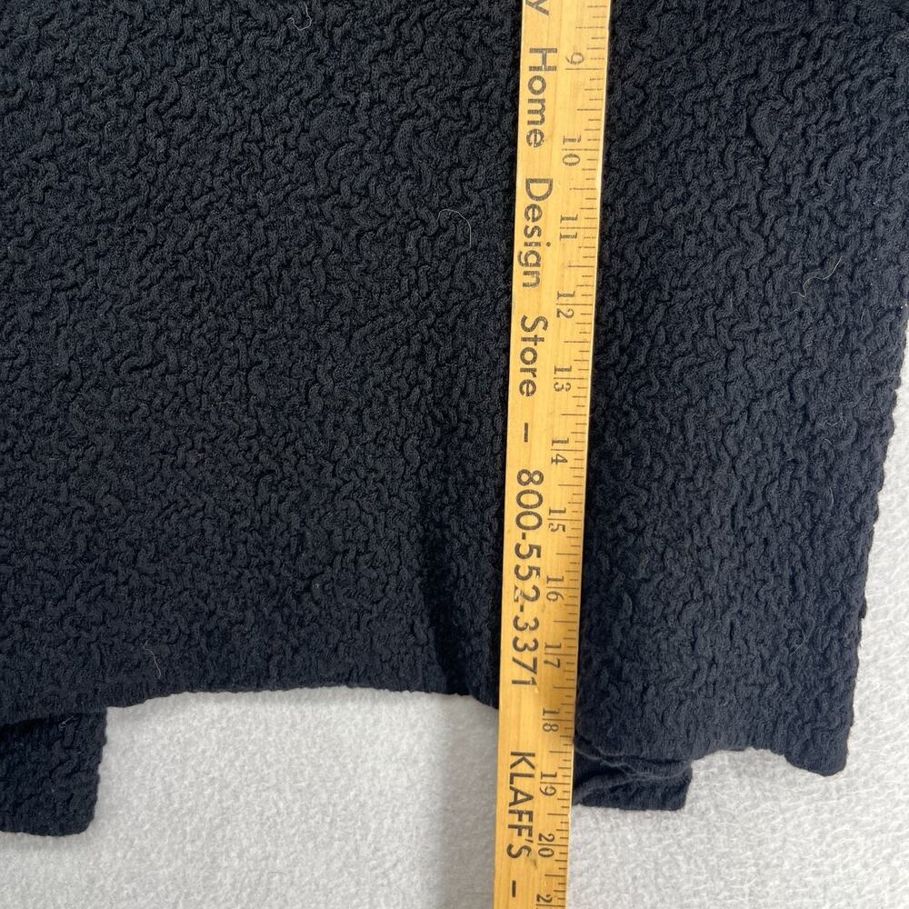 EILEEN FISHER Cardigan XS Cotton Merino Wool Bolero Jacket Sweater Open Black - Picture 13 of 14